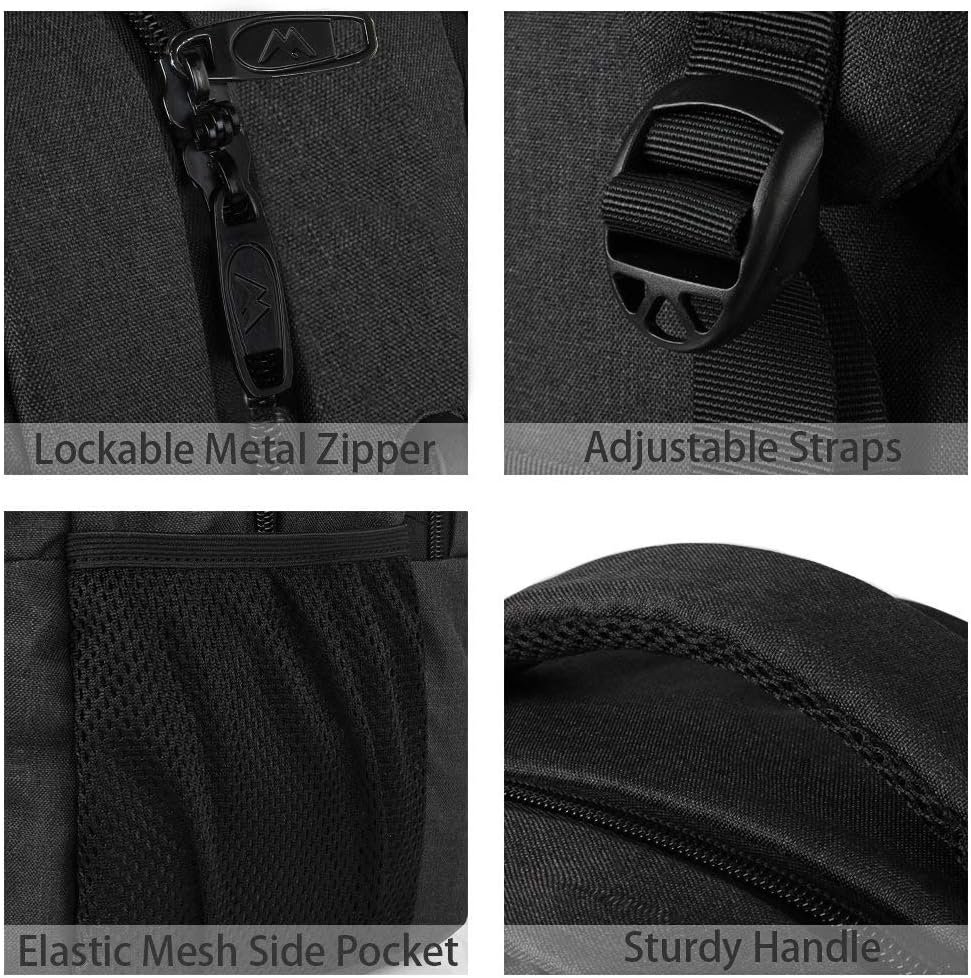 MATEIN Business Laptop Backpack, 15.6 Inch Travel Laptop Bag Rucksack, Water-Resistant Bag Daypack for Work College Computer Men Women Backpack, Black